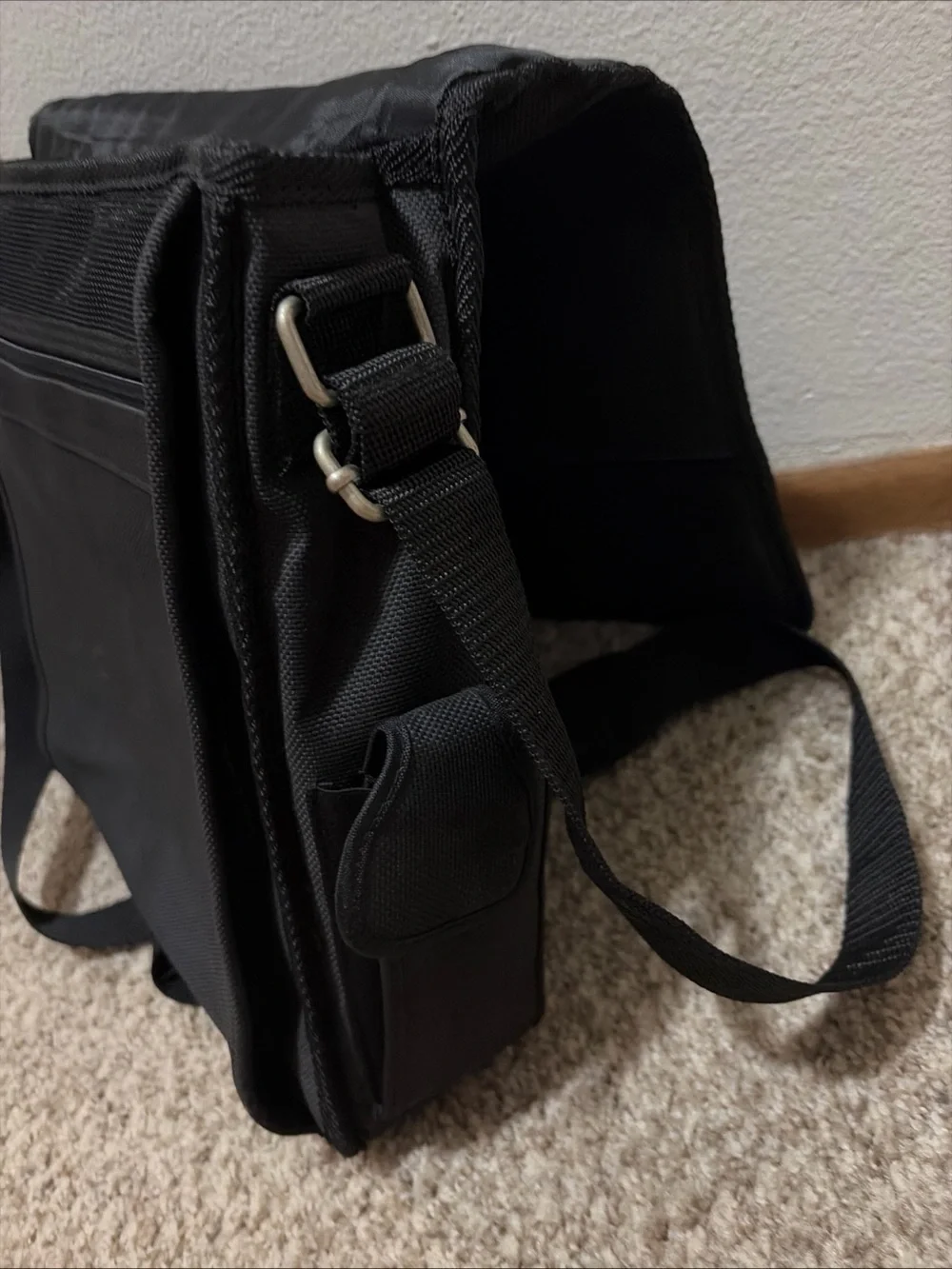 Vintage Sony Black Messenger Bag – Iconic Gaming Logo